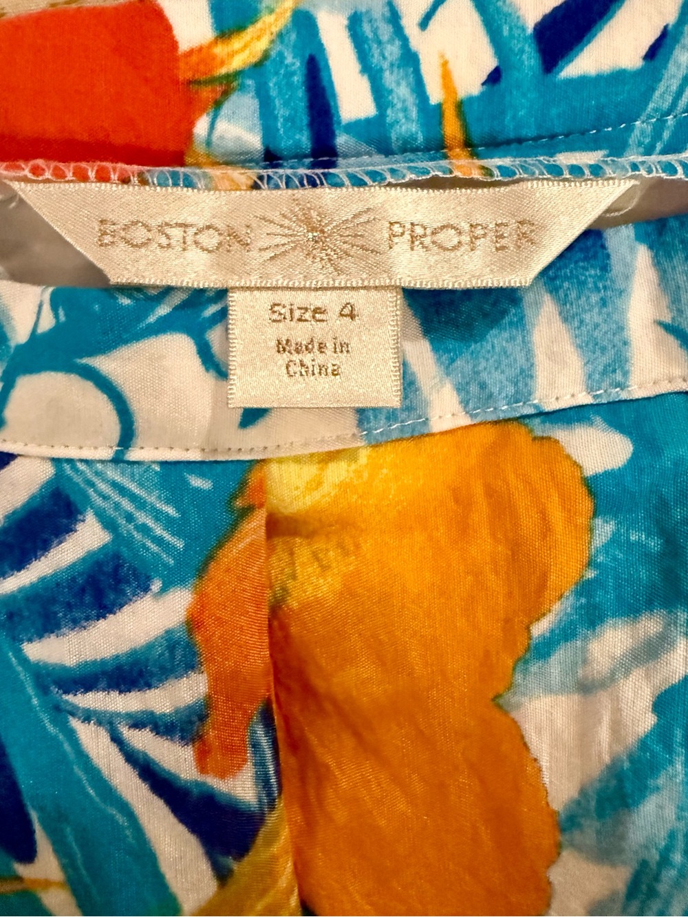 Boston Proper Tropical Aloha, Pleated A-Line Skirt - Picture 3 of 5
